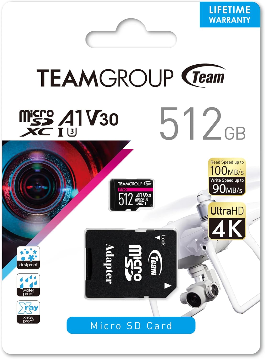 Team Group Pro 512GB/128GB PRO A1 U3 V30 MicroSDXC Memory Card Team Group Pro 512GB/128GB PRO A1 U3 V30 MicroSDXC Memory Card